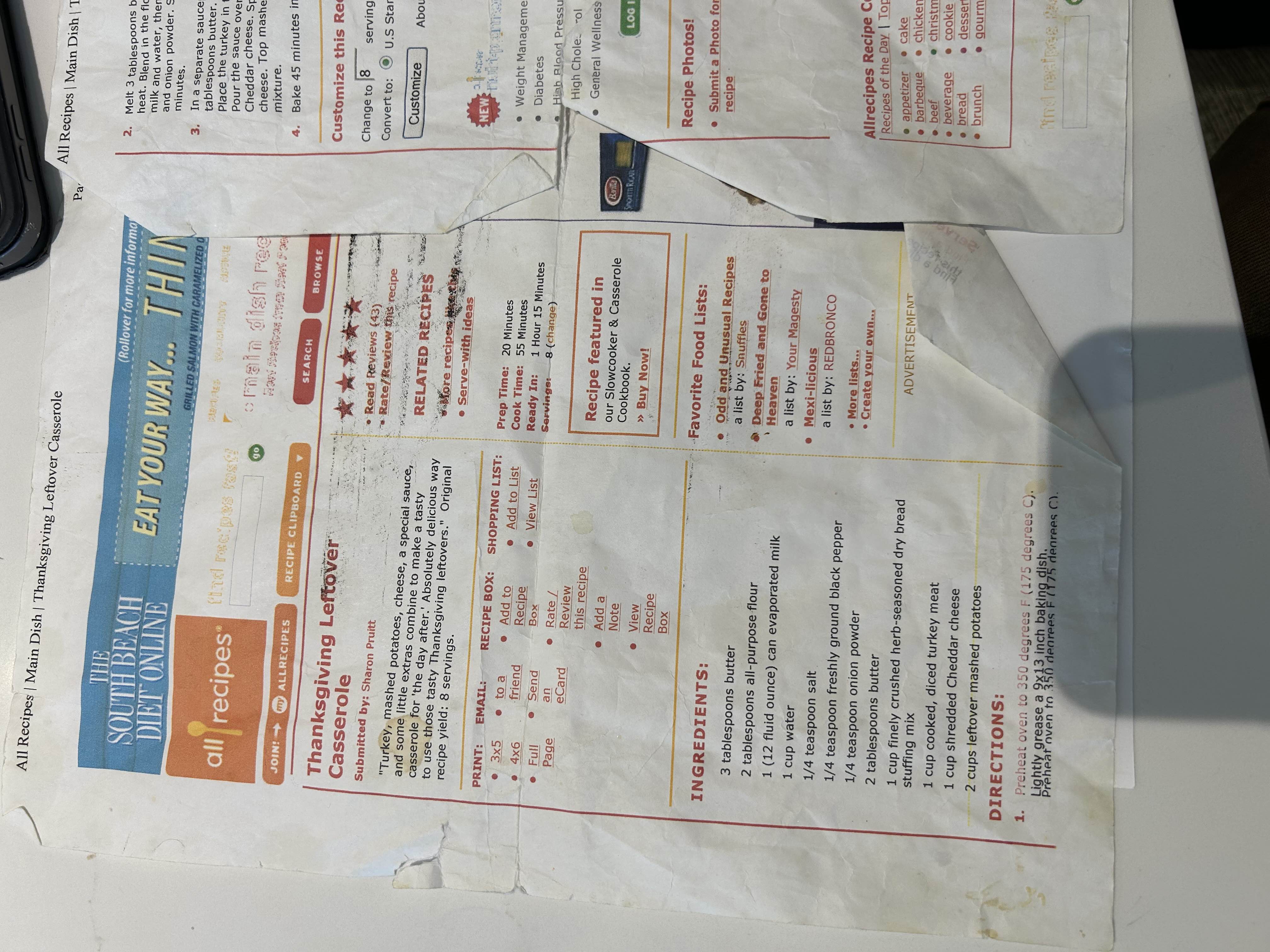 Thanksgiving Leftover Casserole