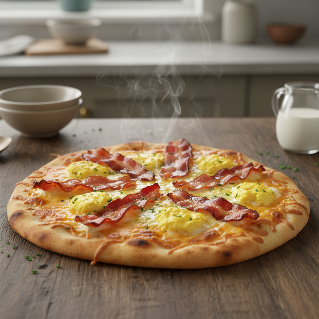 Savory Breakfast Flatbread Pizza